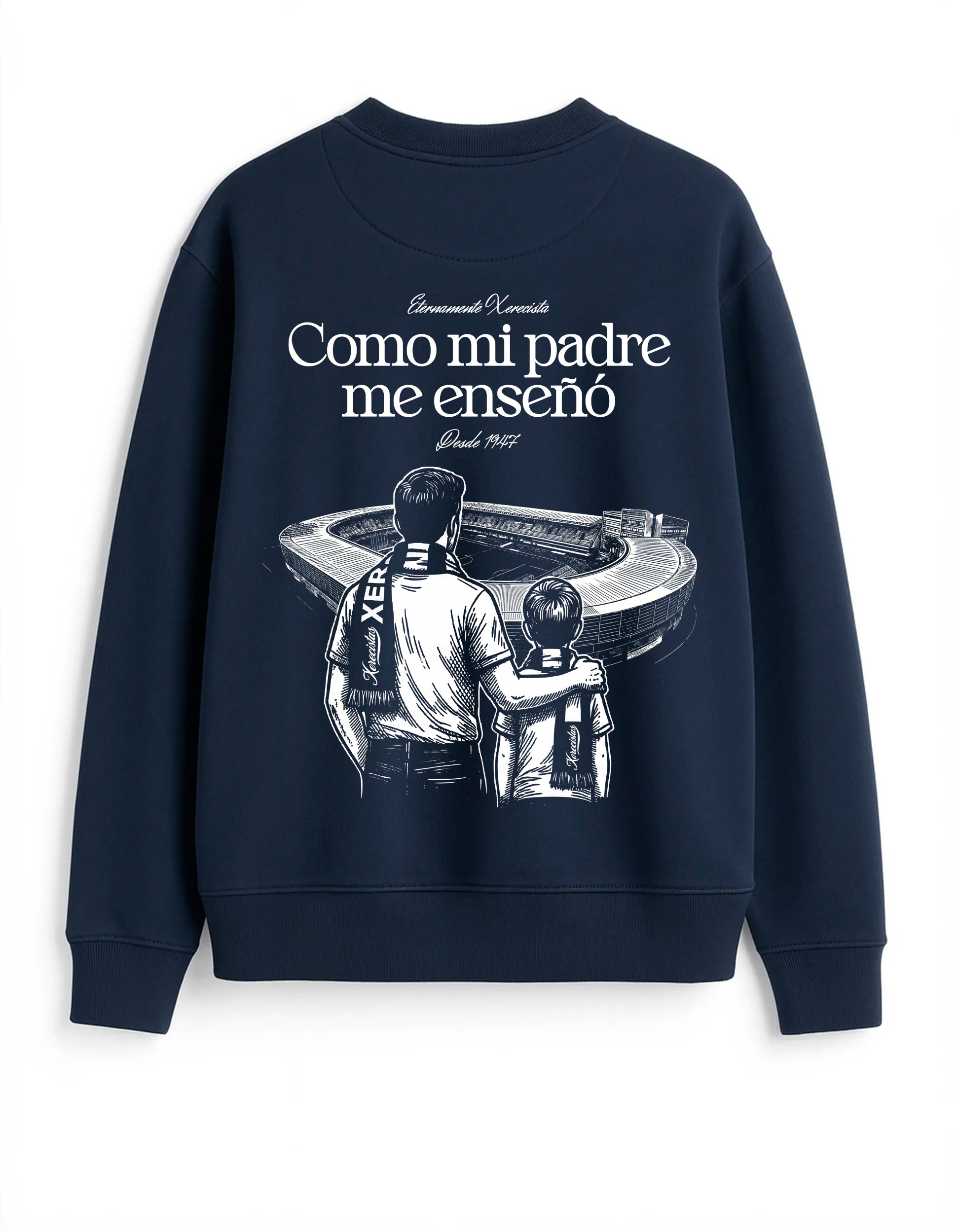 COMO MI PADRE ME ENSEÑÓ SUDADERA SIN CAPUCHA